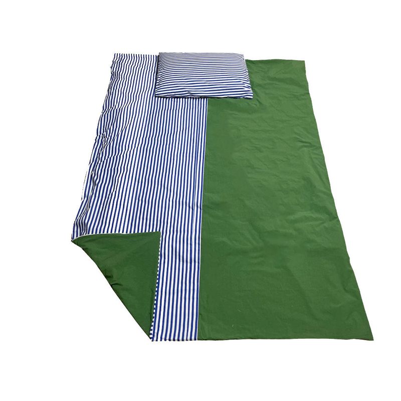 youlikehome（ユーライクホーム）の「half stripe bedding cover set - blue green（Fashion Accessories）」