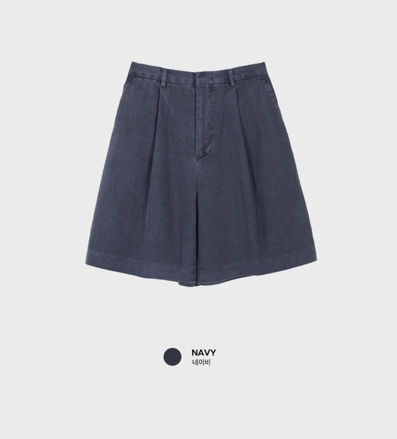 Look Stubbo Pigment Pintuck Back Banding Cotton Shorts