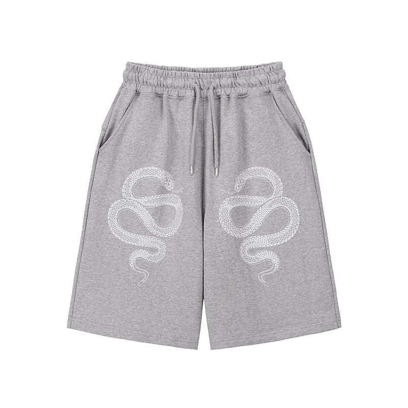 Snake Bermuda Sweat Pants - GREY