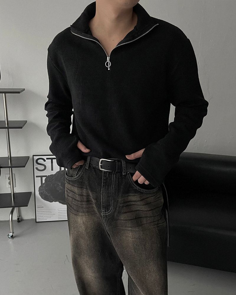 EN Warmer semi zip-up turtleneck (3 colors)