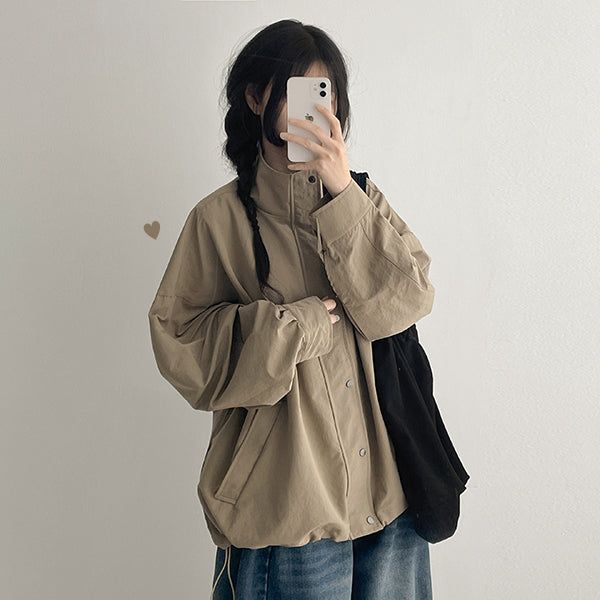 Coco String High-Neck Snap Field Jumper (4 colors)