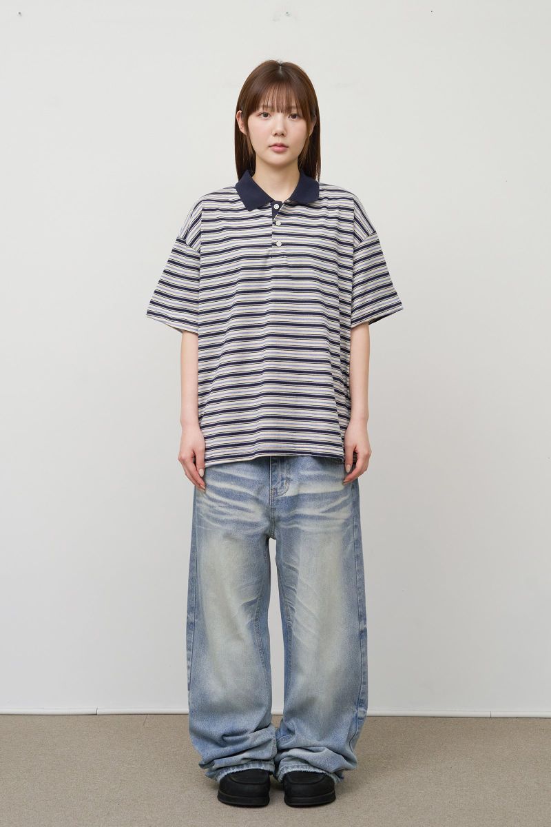 Cloud Cropped Striped Top