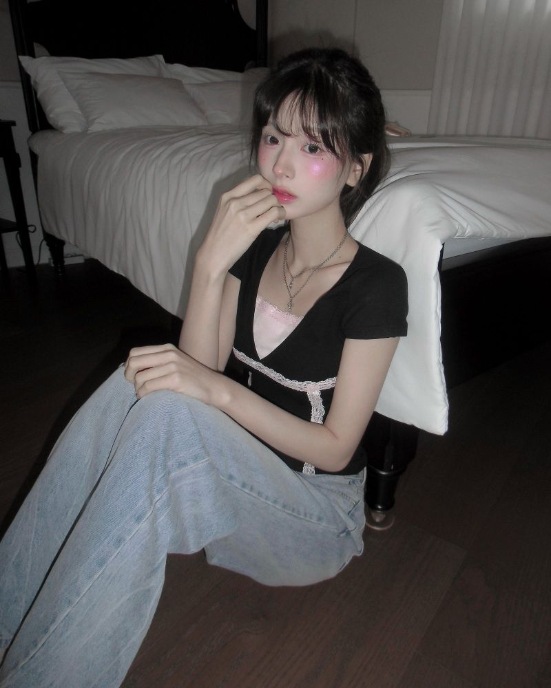 [MADE] Okiel Lace Short Sleeve Tee