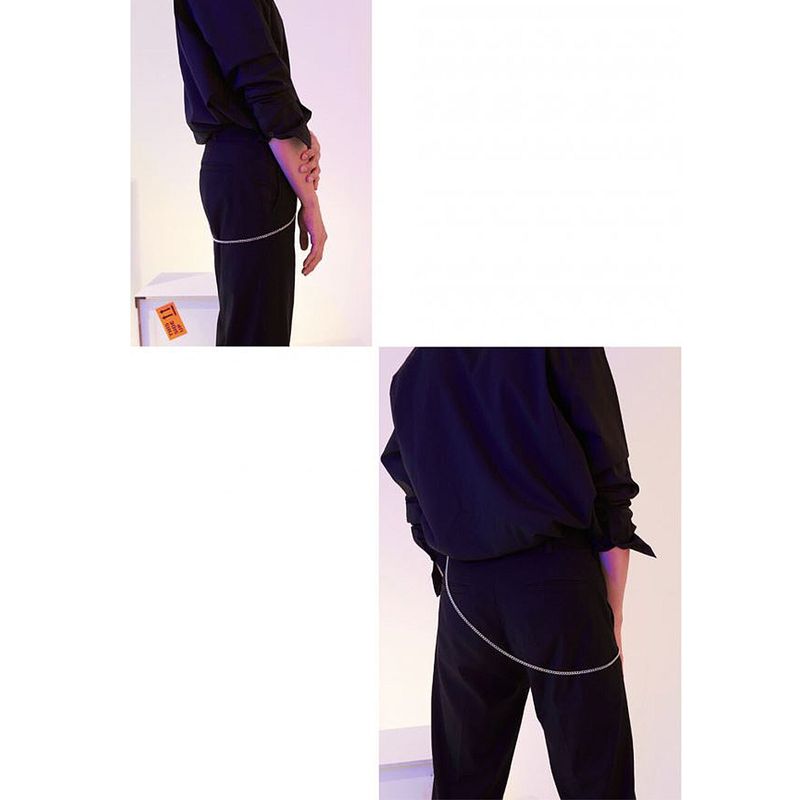 Roman Clock Brooch Pants Chain