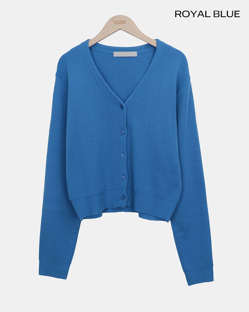 Hunin Basic V-Neck Knit Cardigan