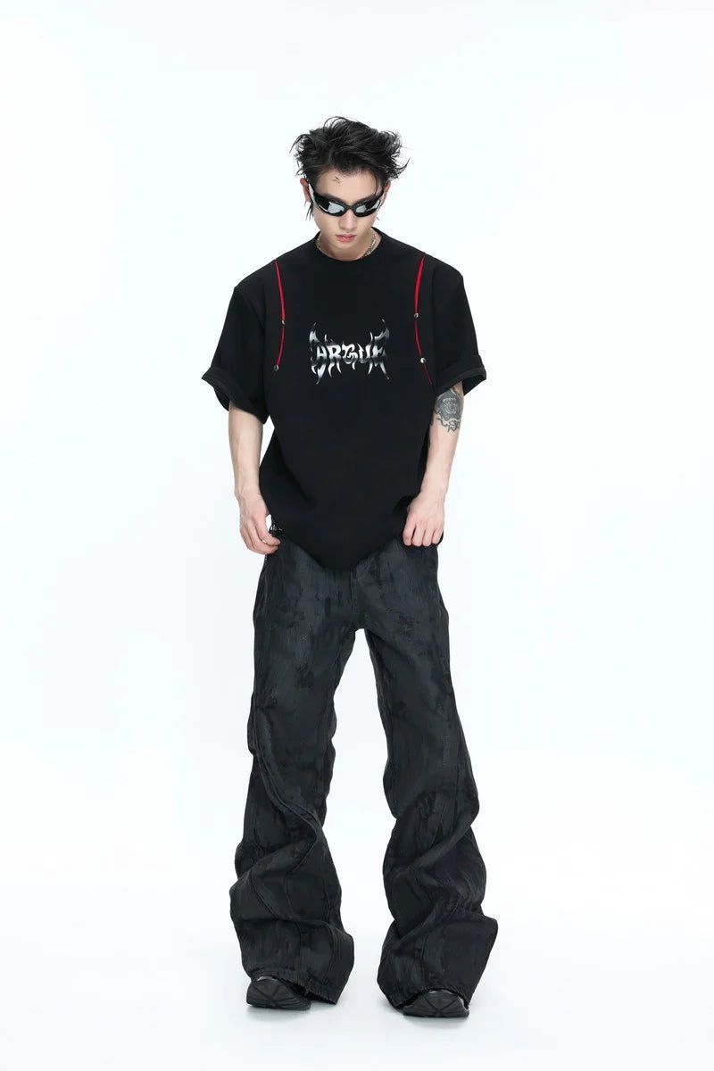 ディコンストラクティドプリントTシャツ