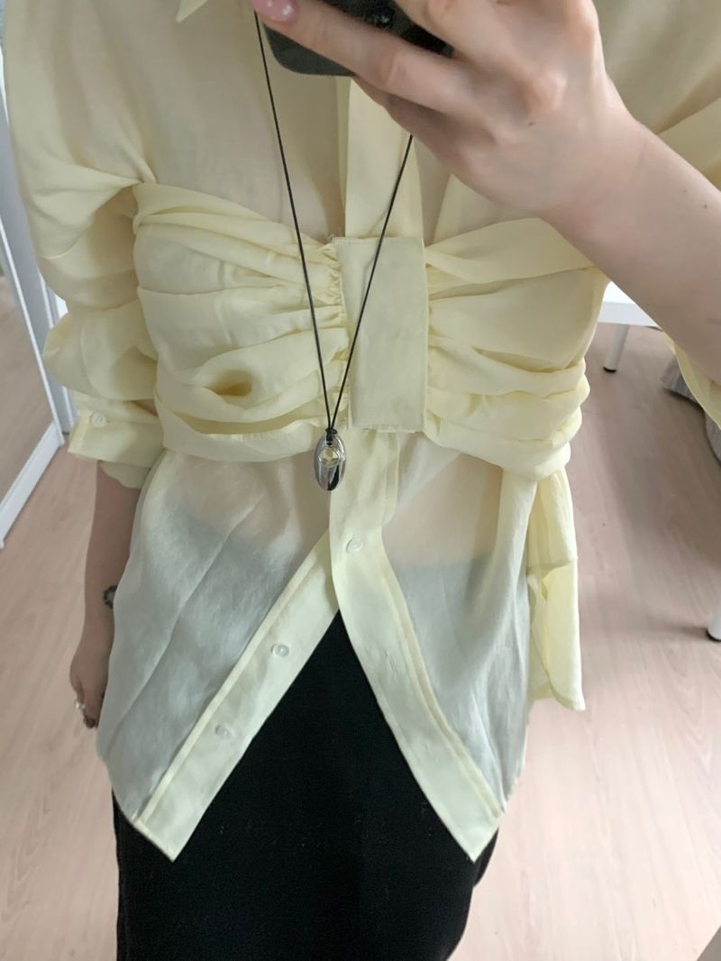 Amond stone long necklace(3color)