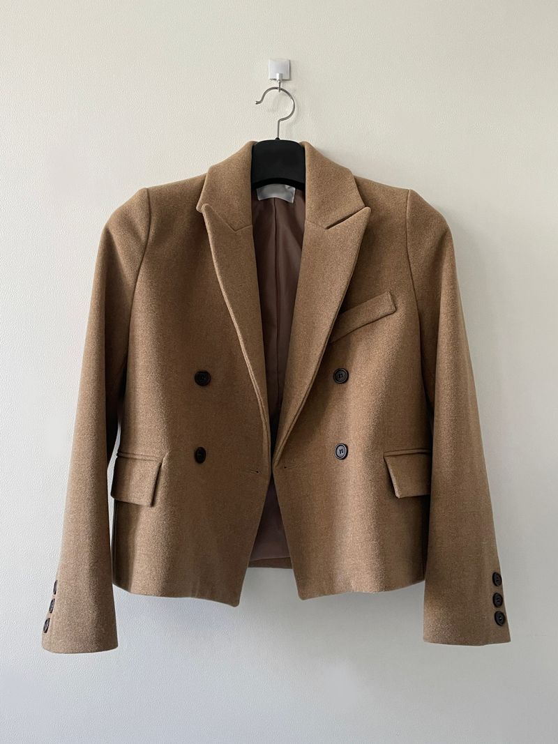 Muse wool collar short coat