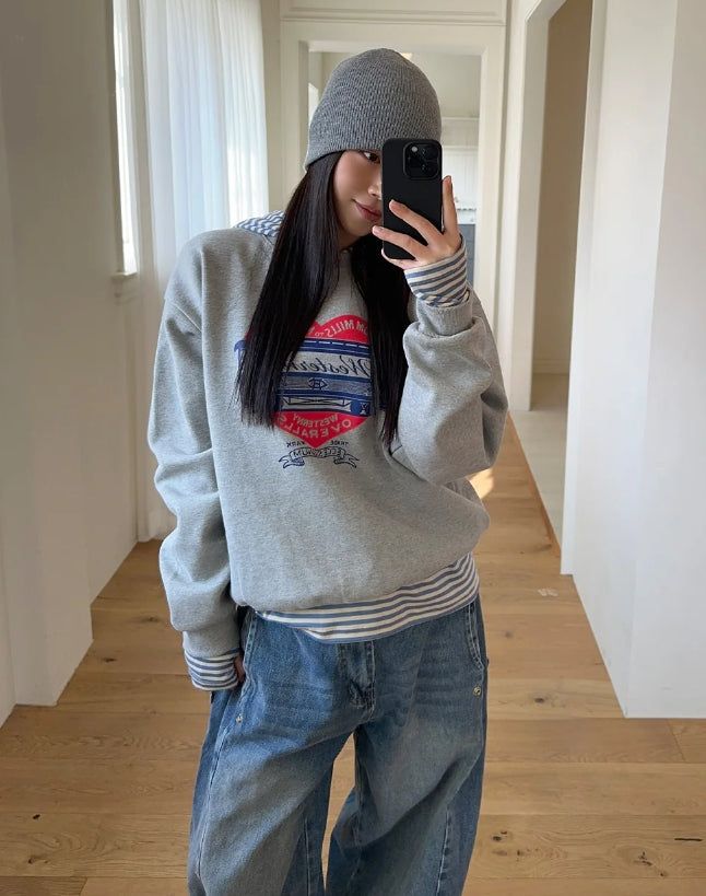 SATIIIZ(サティーズ)の「Berky Heart Sweatshirt(Tops)」