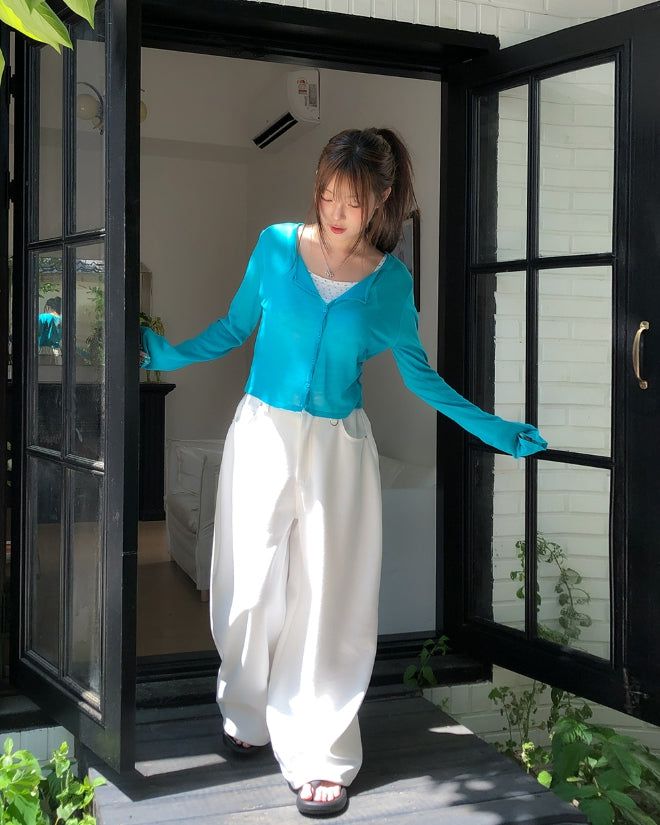 Salty See-through Crop Cardigan