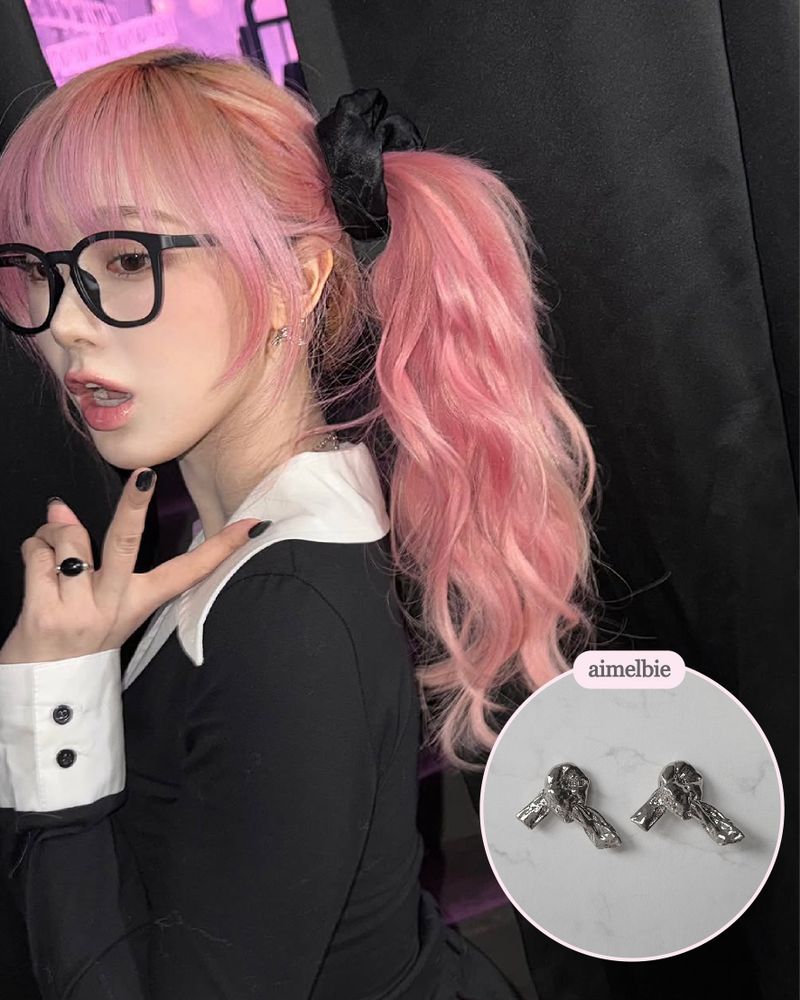 [Aespa Giselle, NMIXX Haewon Piercing] Vintage Knot Piercing - Silver