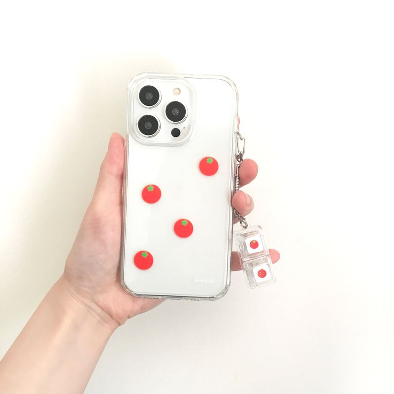 [made] cherry tomato set (jelly hard case+keycap keyring)