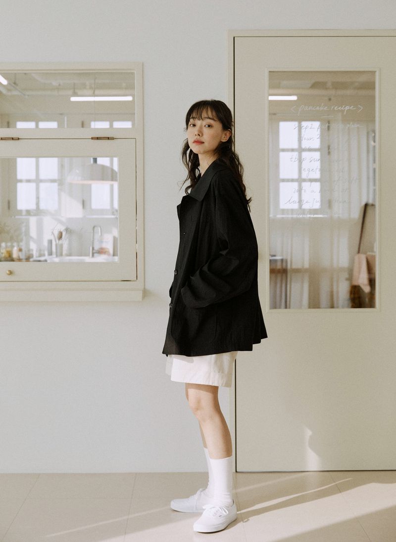 unisex duffle jacket black