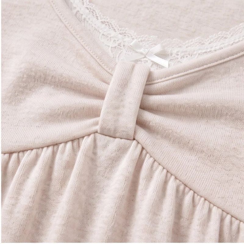 Fleur Shirring layered T-shirt