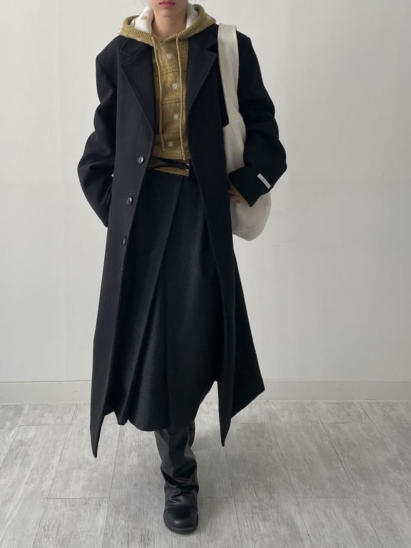 Snow Loose Fit Hooded Knit