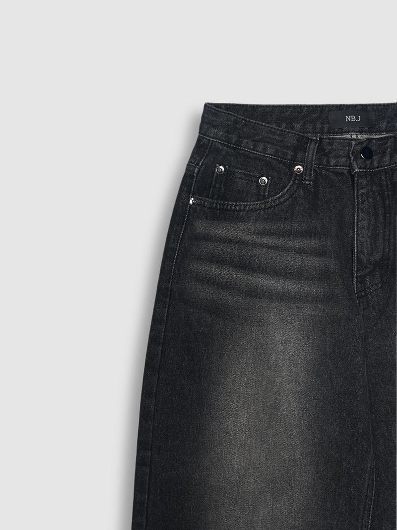Spoken Wide Black Denim Pants (S, M, L, XL, 2XL)