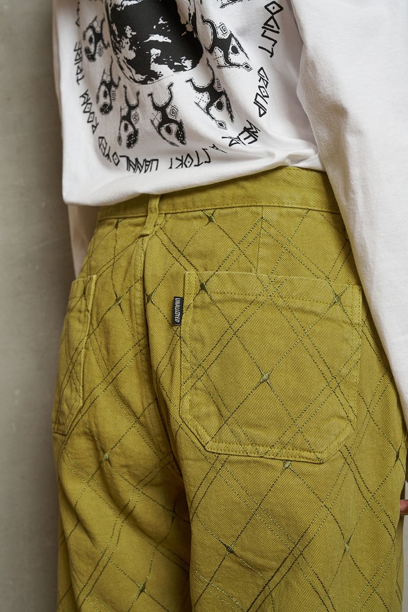 ARGYLE EMBROIDERED PANTS