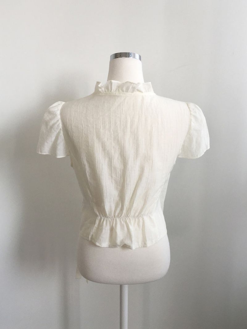 Soda wrap puff blouse