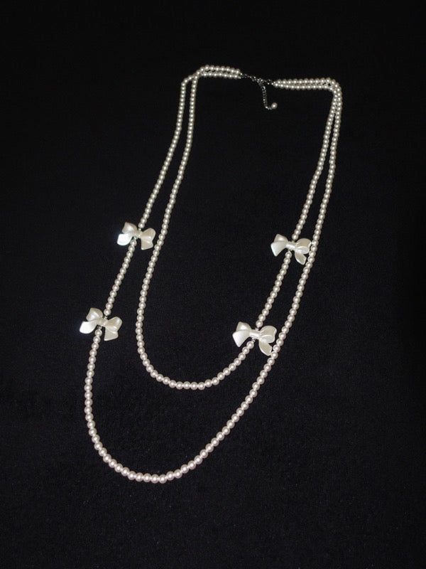 VIVIC（ビビク）の「RIBBON PEARL LONG NECKLACE（Accessories）」
