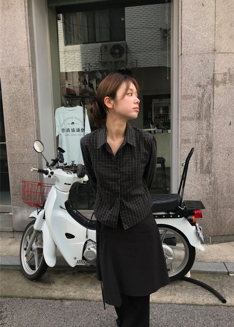  MINI CHECK CROP SHIRT