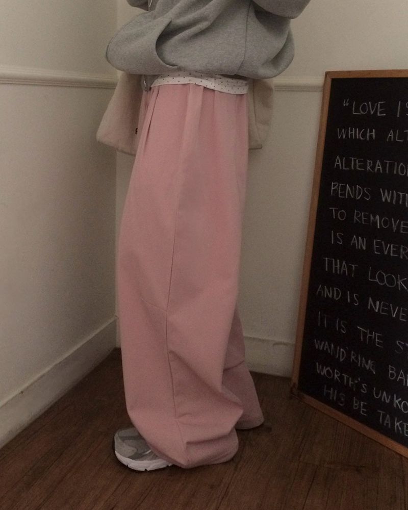 [ORIGINAL] ROSE Pintuck Cotton Pants