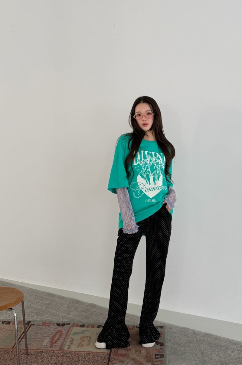 ANGEL Lace Layered T-shirt