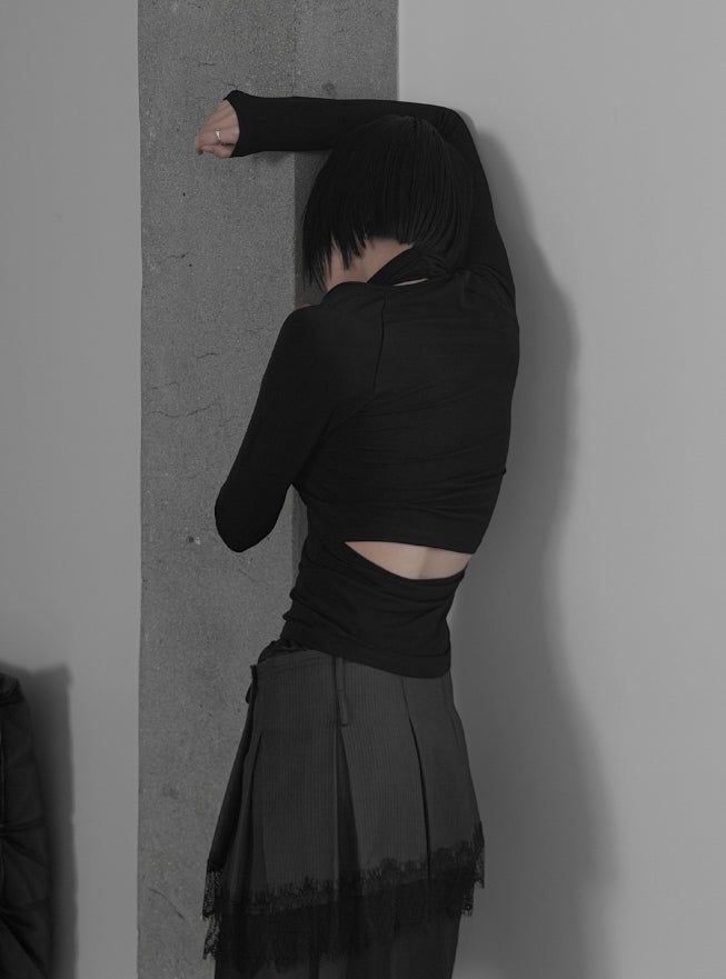 Labelly Pleated Wrap Skirt