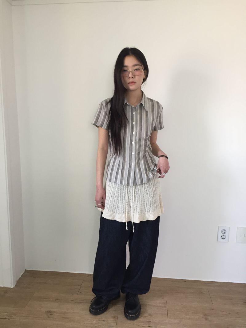 DUGGY（ダギー）の「Layered Summer Knit Skirt (2color)（Skirts）」
