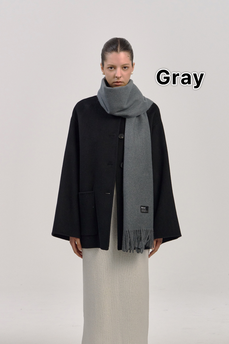 plain knit muffler scarf (12COLOR)