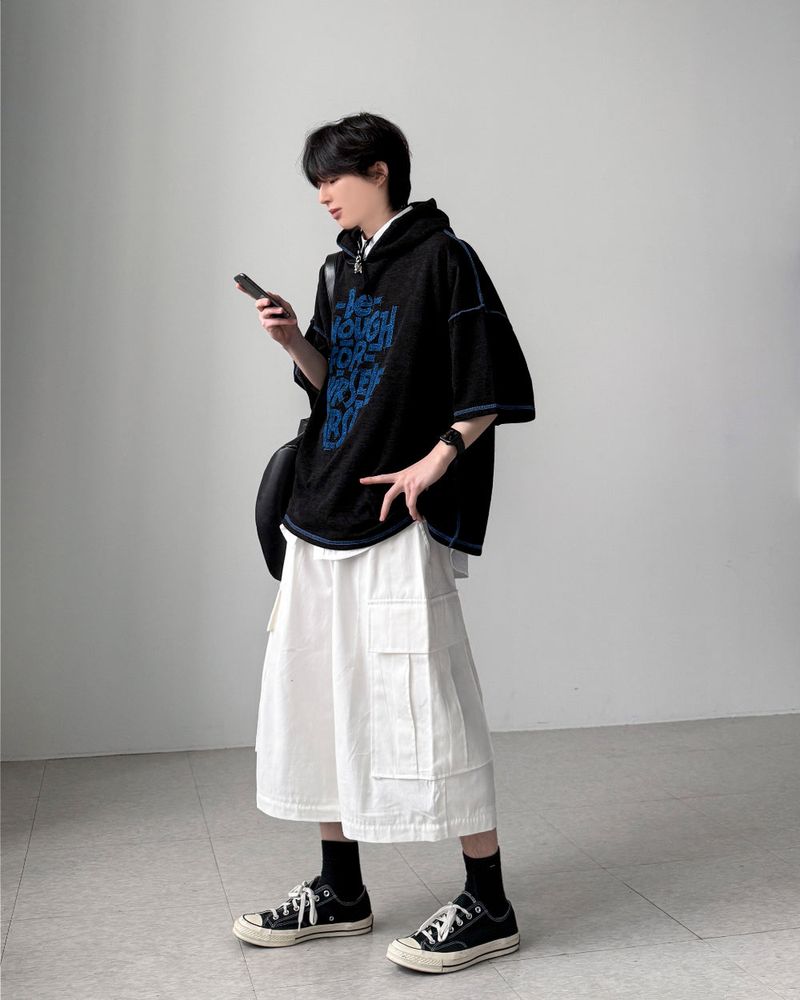 Enough Hooded Half Knit