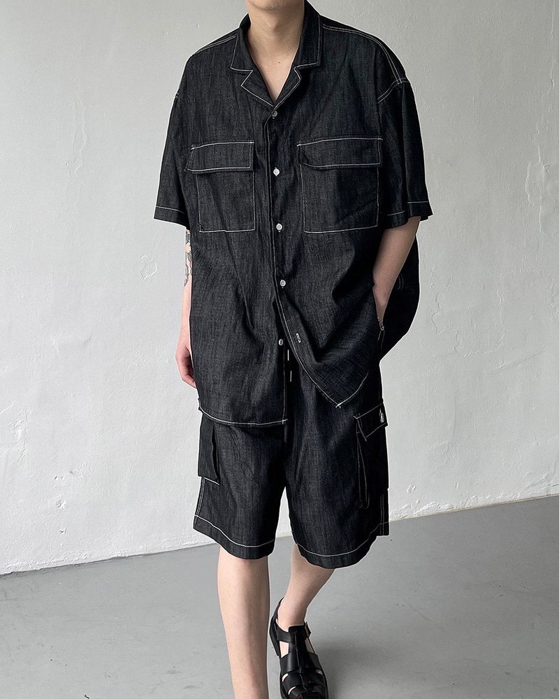 SI denim cargo shorts