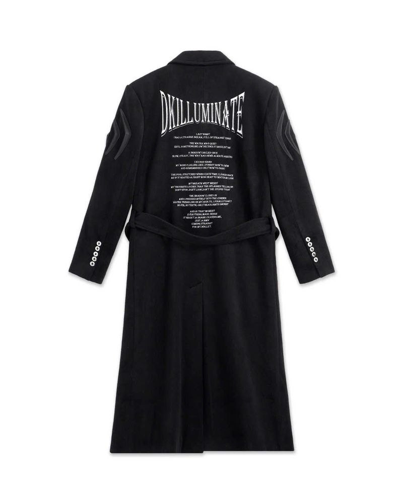 DKILLUMINATE FITTED LONG WOOL COAT