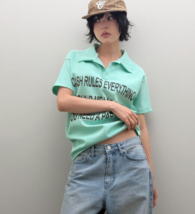 クラウドウォッシュ加工ワイドデニム