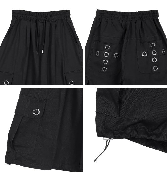 Ber Cross Eyelet Bermuda Pants
