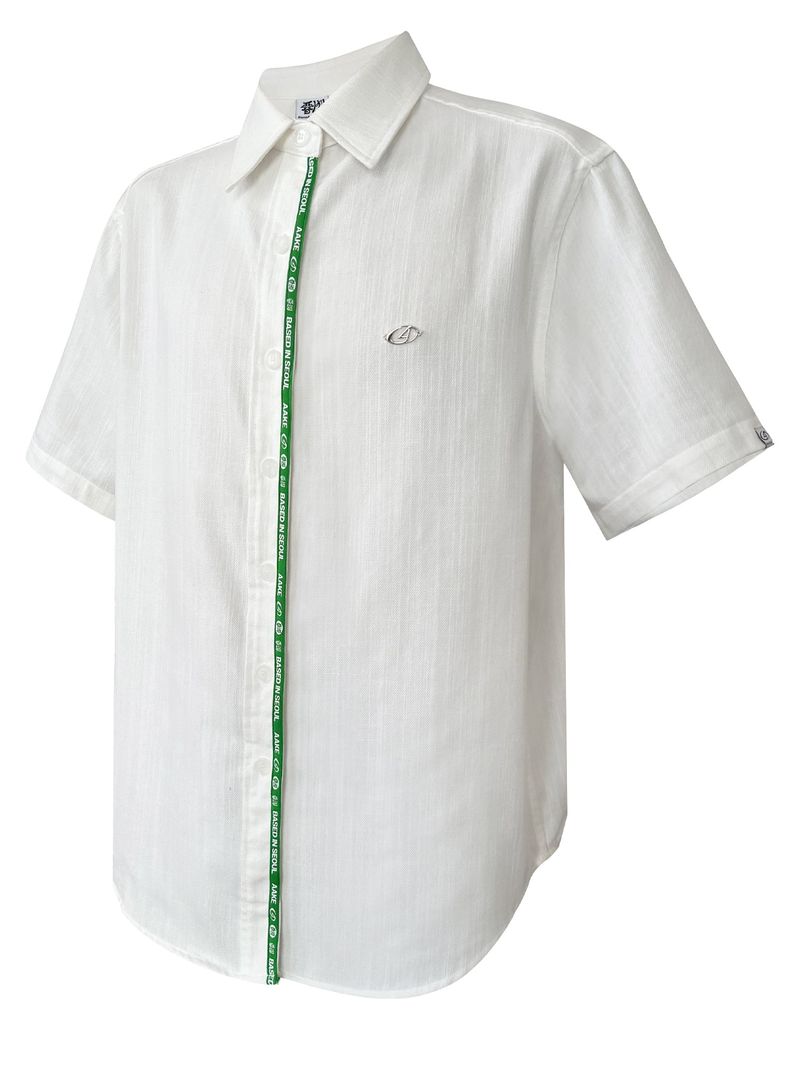 AAKE(アケ)の「NONFADE A-TAPE DENIM SH (ivory)(Tops)」