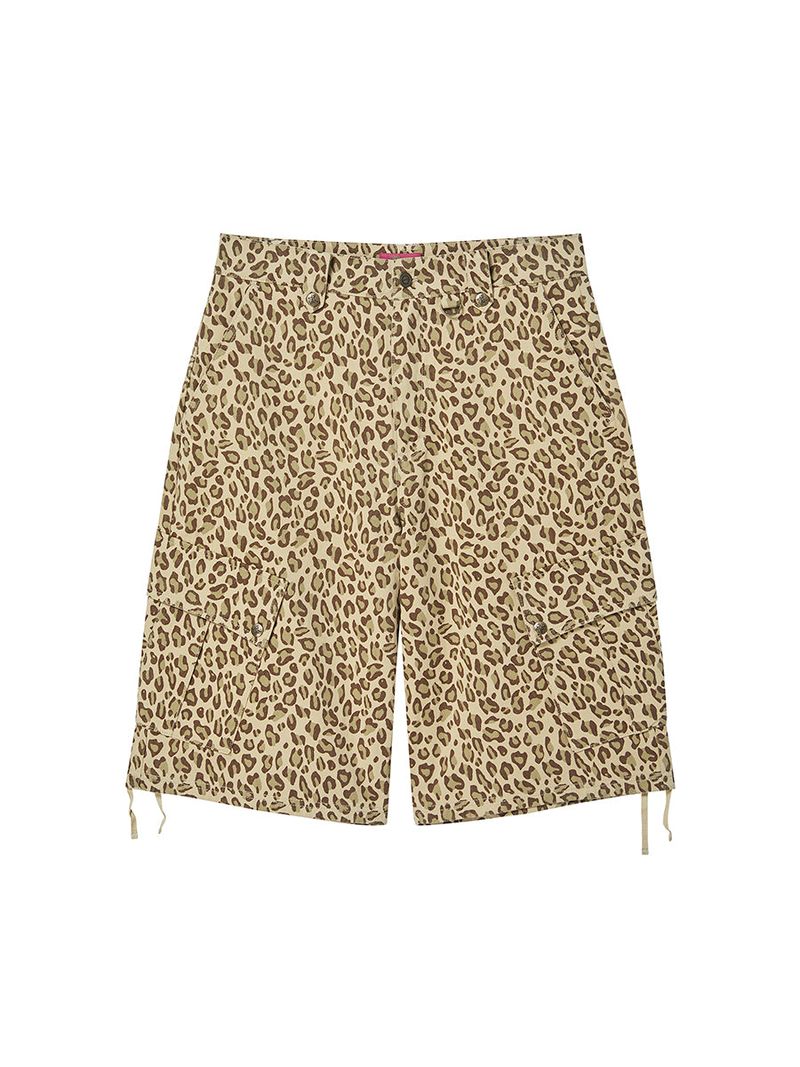 PATTERN CARGO HALF PANTS (LEOPARD)