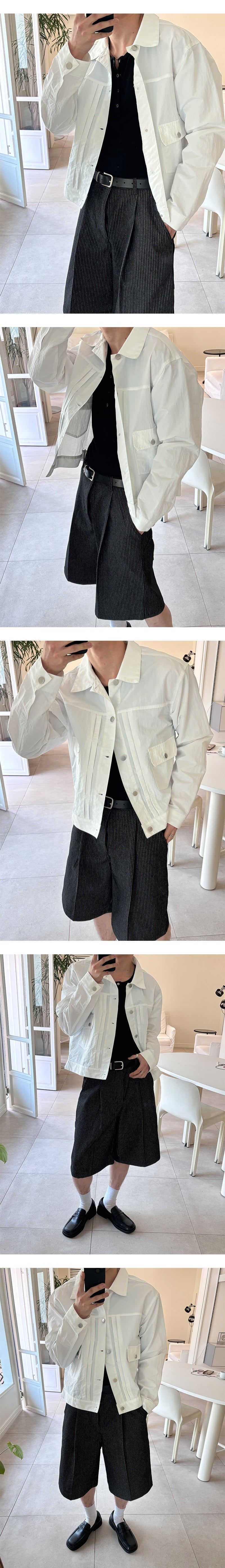 [S/S] Pin stripe bermuda pants