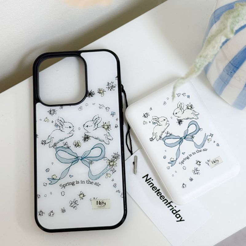 FLOWER DUST RABBIT MAGSAFE PHONE CASE
