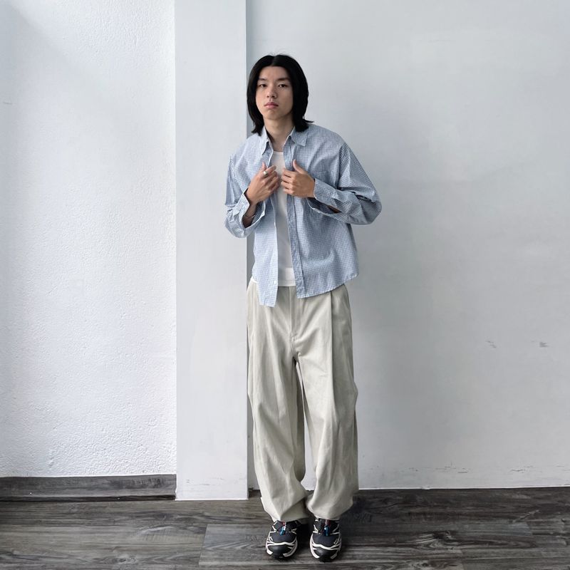 Cropped Check Shirt