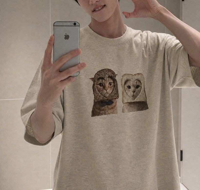 [A-T0141] ブレッドキャット半袖Tシャツ