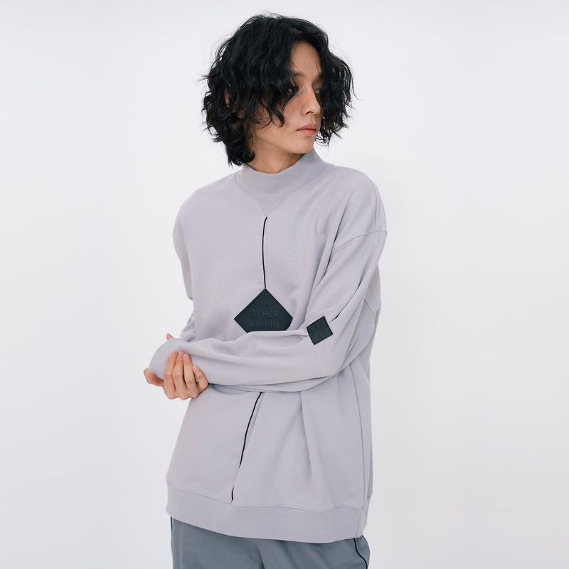 Square point Sweatshirts [Gray]
