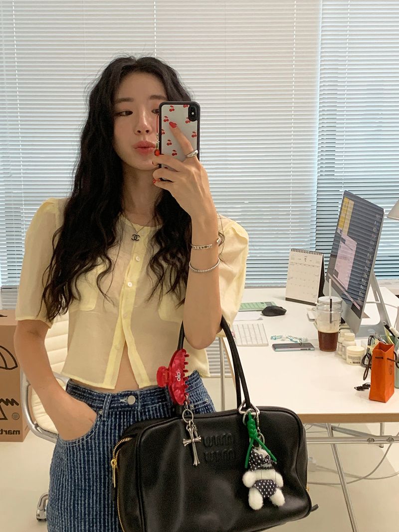 [MADE] ERT SEE-THROUGH PUFF BLOUSE