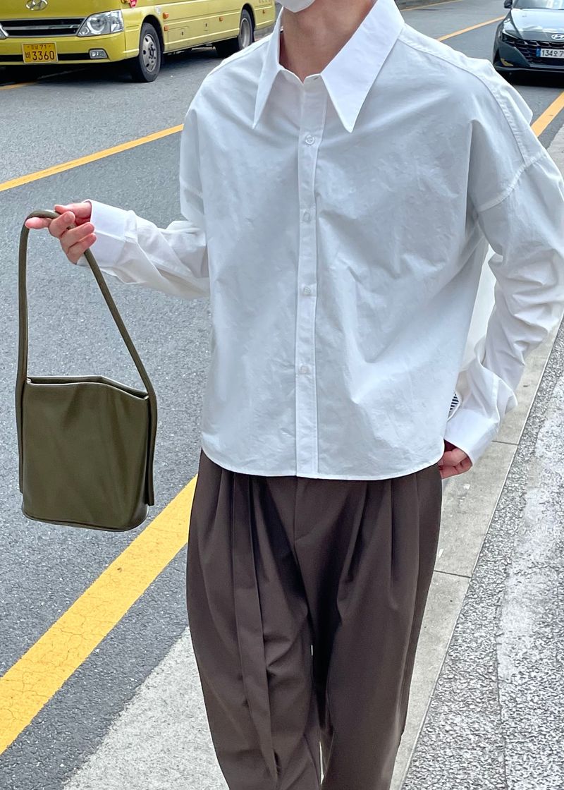 Pudding belt wide pants