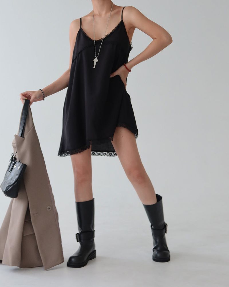 LABO Lace Bustier Long Blouse & Mini Dress