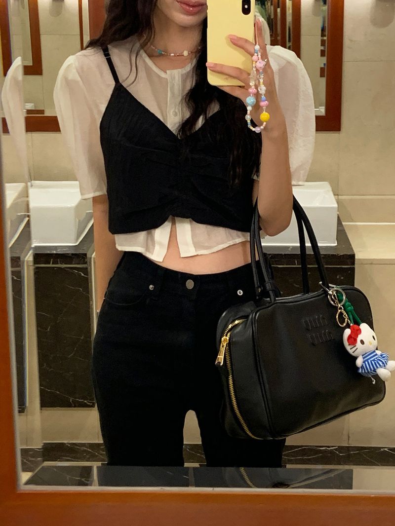 [MADE] ERT SEE-THROUGH PUFF BLOUSE