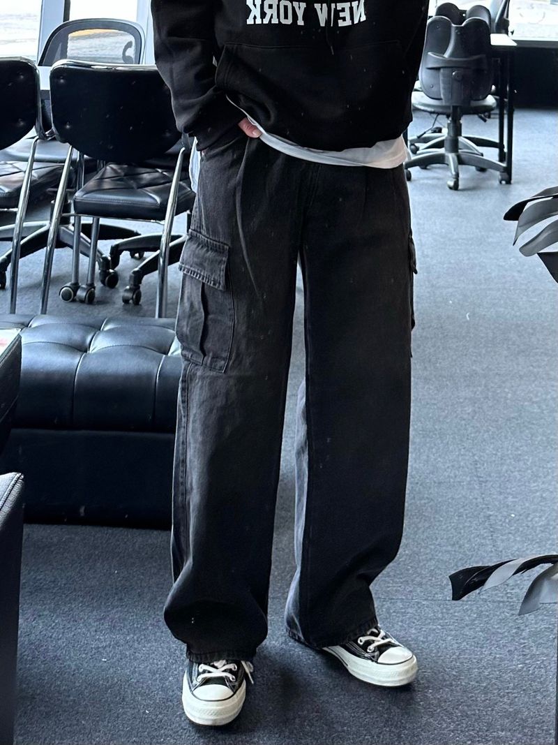 nesty cargo twotuck denim pants
