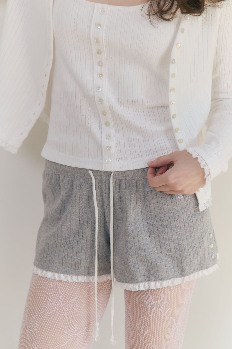 Sweet Dreams Lace Shorts (Gray)