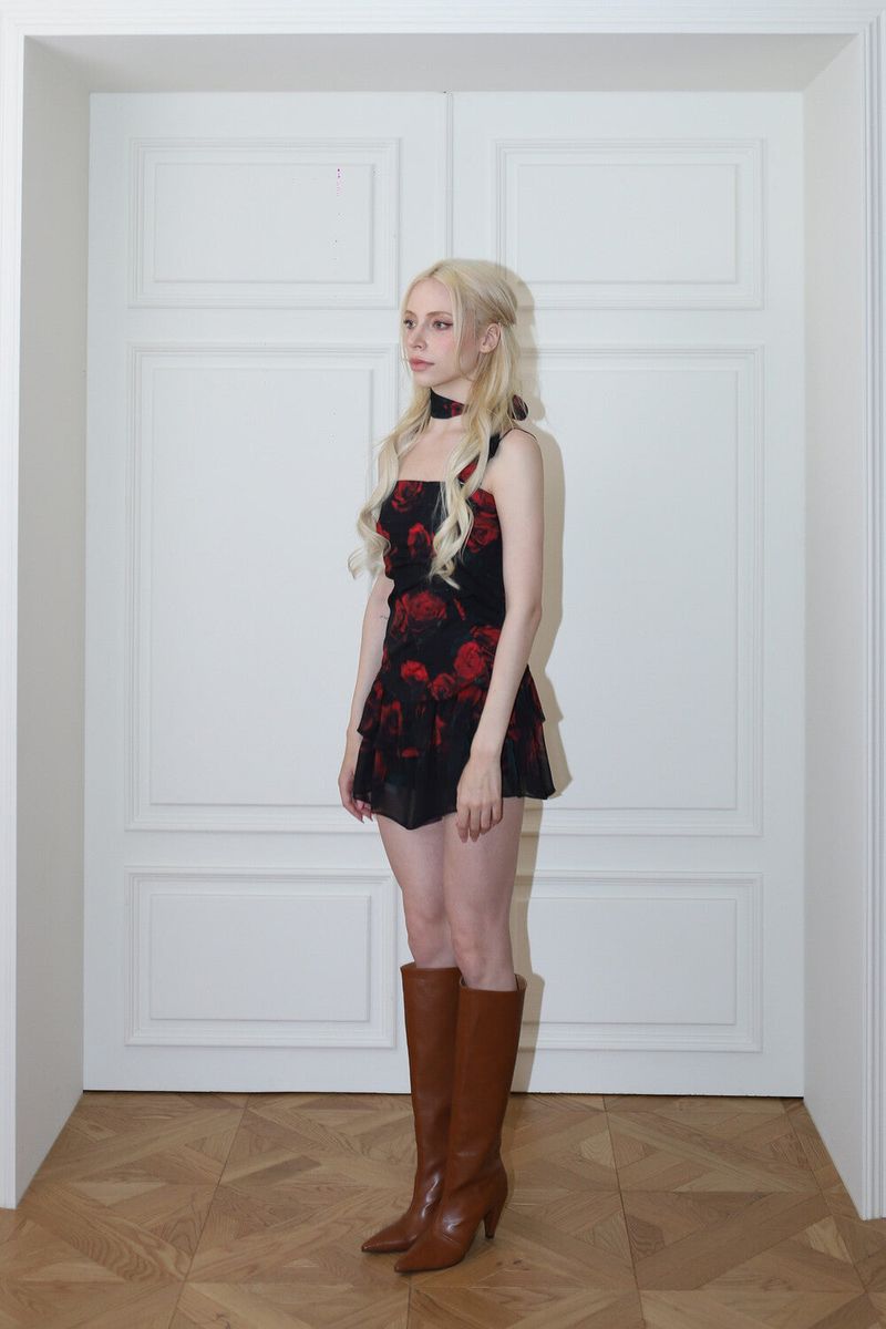 ROSE SCARF TOP[red]