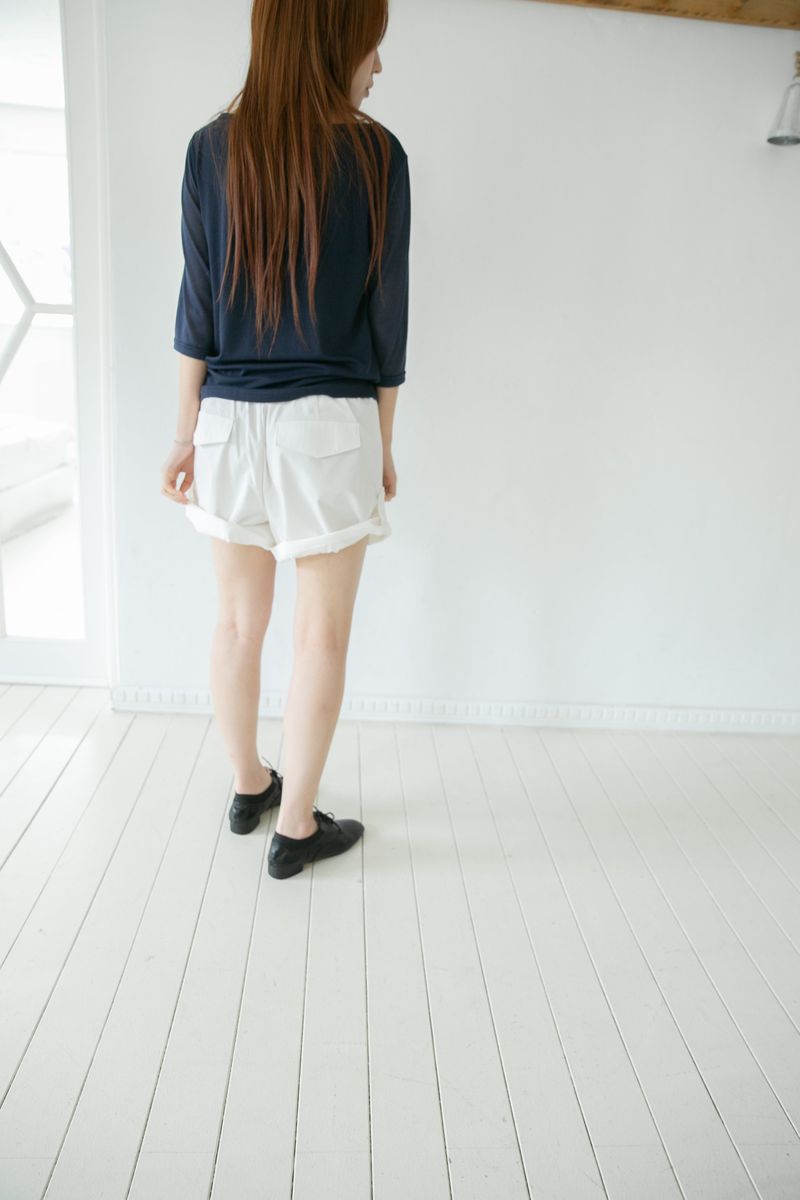 cotton roll-up half pants(3colors)