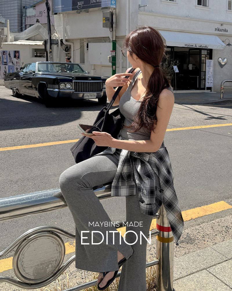 MAYBINS（メイビンス）の「[MADE] Mow bootcut pants & sleeveless set（Setup）」